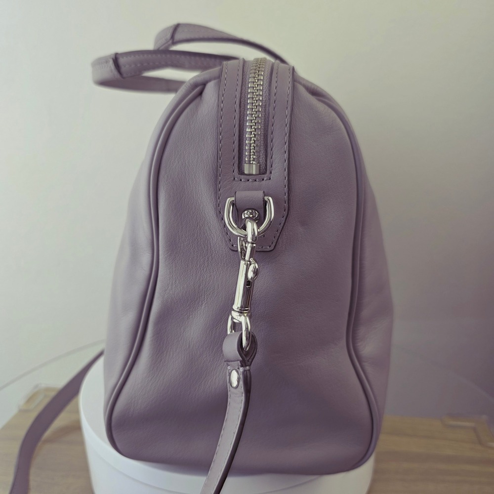 Coach Taylor East West Satchel Lavender Purple Leather Shoulder Bag - Picture 3 of 13